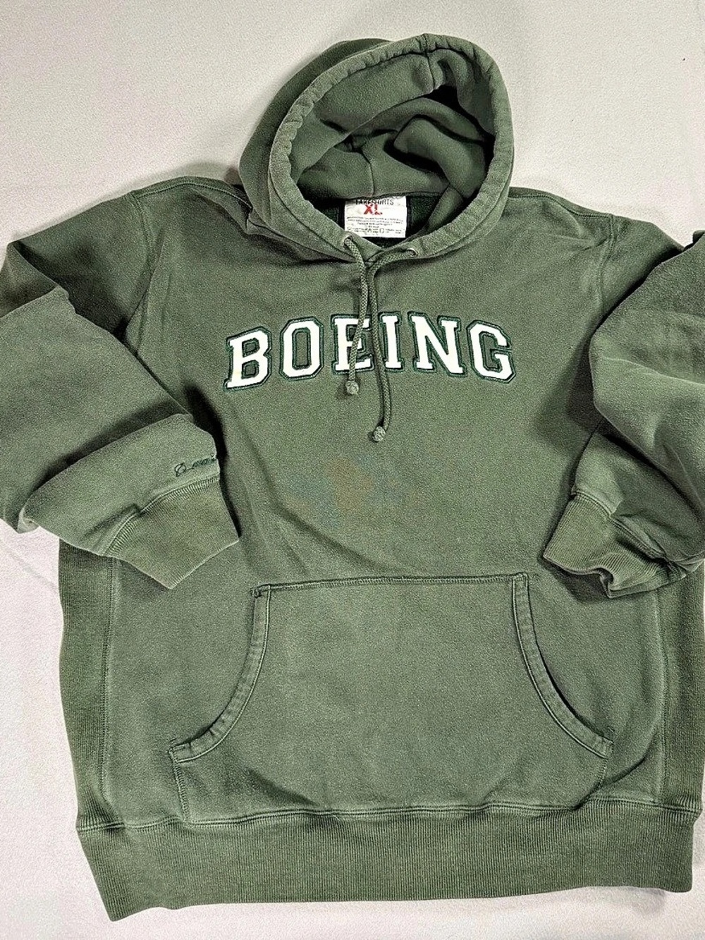 Lakeshirts Boeing Embroidered Logo Hoodie Green XL